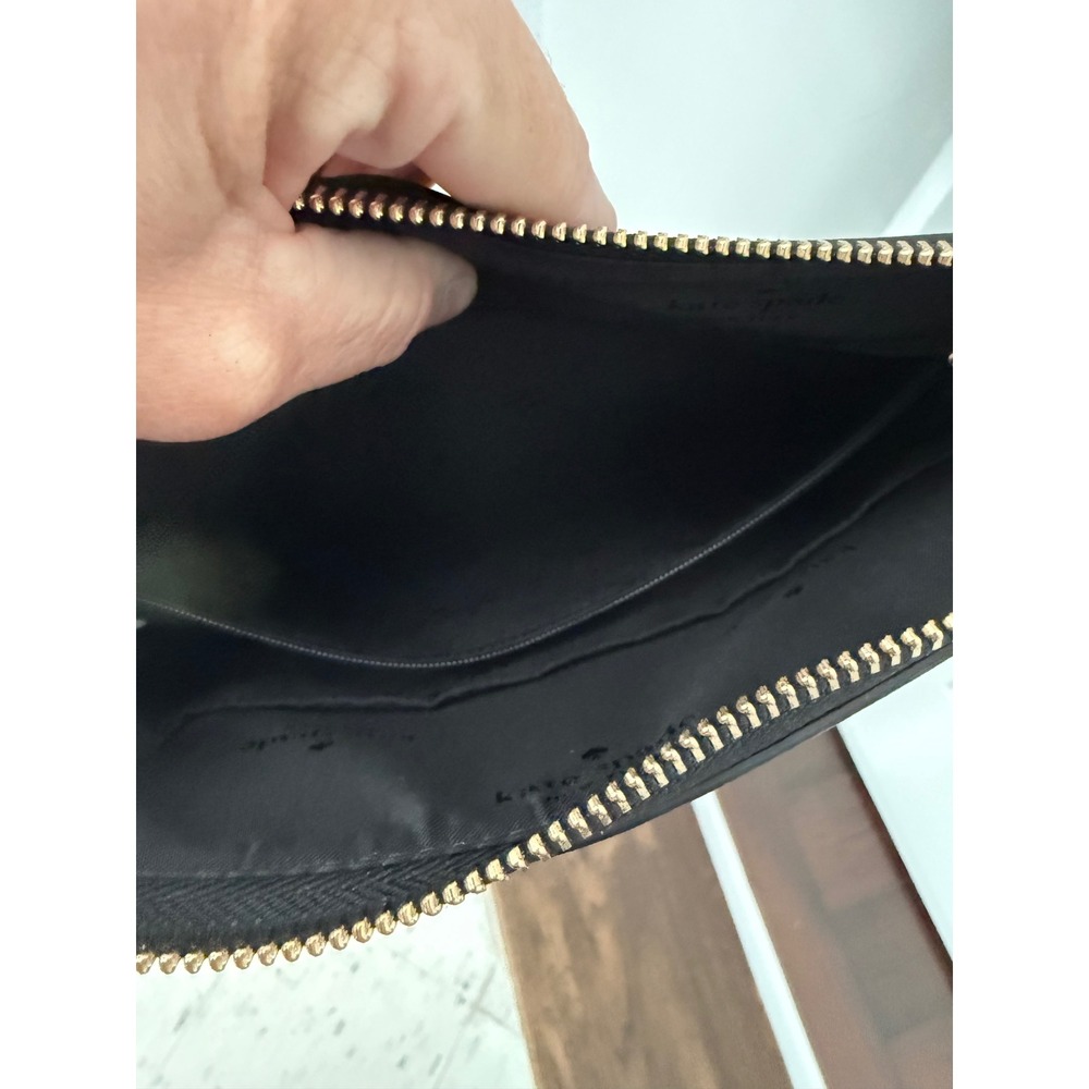 Kate Spade New York Black Saffiano Leather Crossbody‎ Bag Gold Hardware Slim - Picture 4 of 11